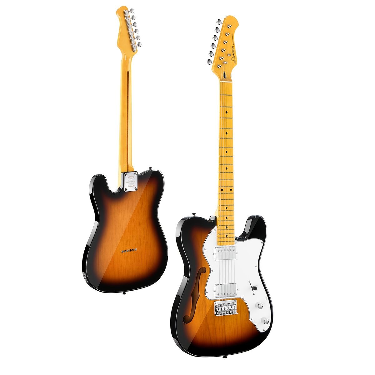 【初心者最適】DONNER エレキギター TCタイプ サンバースト ジャズギター 22フレット S-S-Hピックアップ メープルネック 高品質木材 22,516円