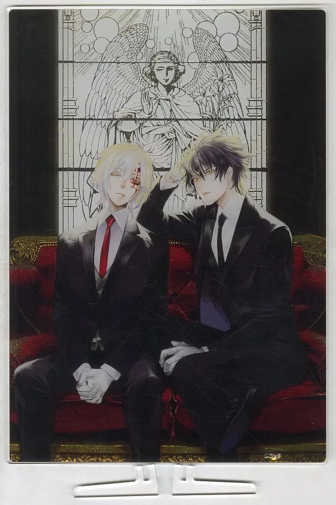 【中古】アクリルスタンド・アクリルパネル アレン・ウォーカー＆ネア 箔入りアクリルアート 「D.Gray-man 原画展～星野桂の世界展～」