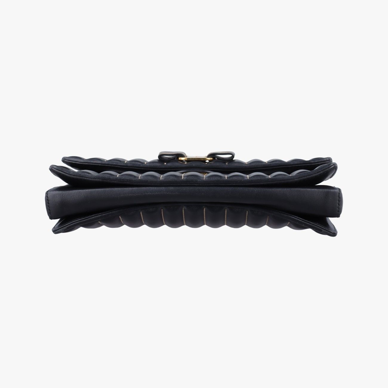 フェラガモFerragamoヴァラ ロゴ リボン ストライプ ブラック レザー AU-21/F164
