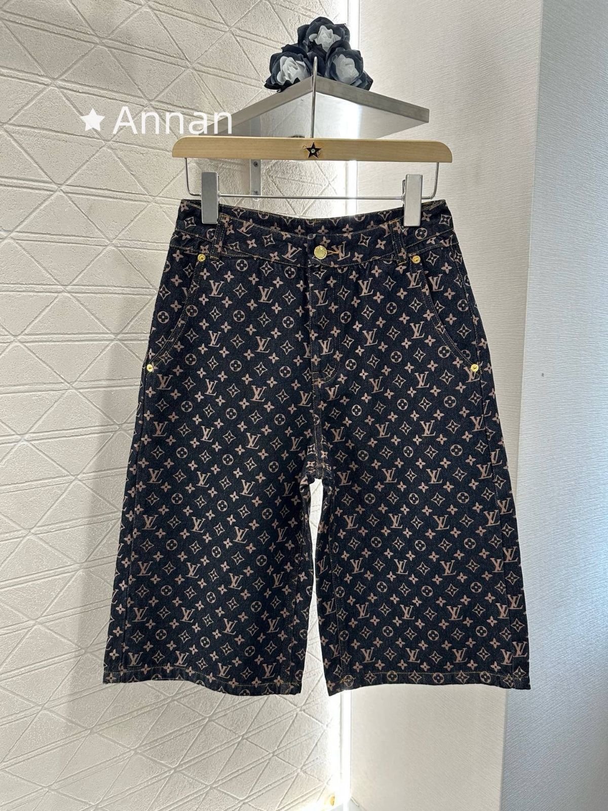 極美品 新品 LV LOUIS VUITTON ルイヴィトン ショートパンツ ハーフパンツ レディース
