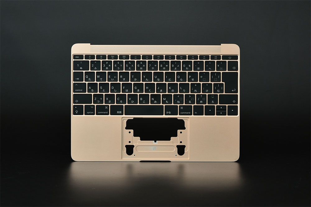 MacBook Retina 12 2016 2017 A1534 ゴールド 日本語 キーボード JIS パームレスト 中古品 1-224-4