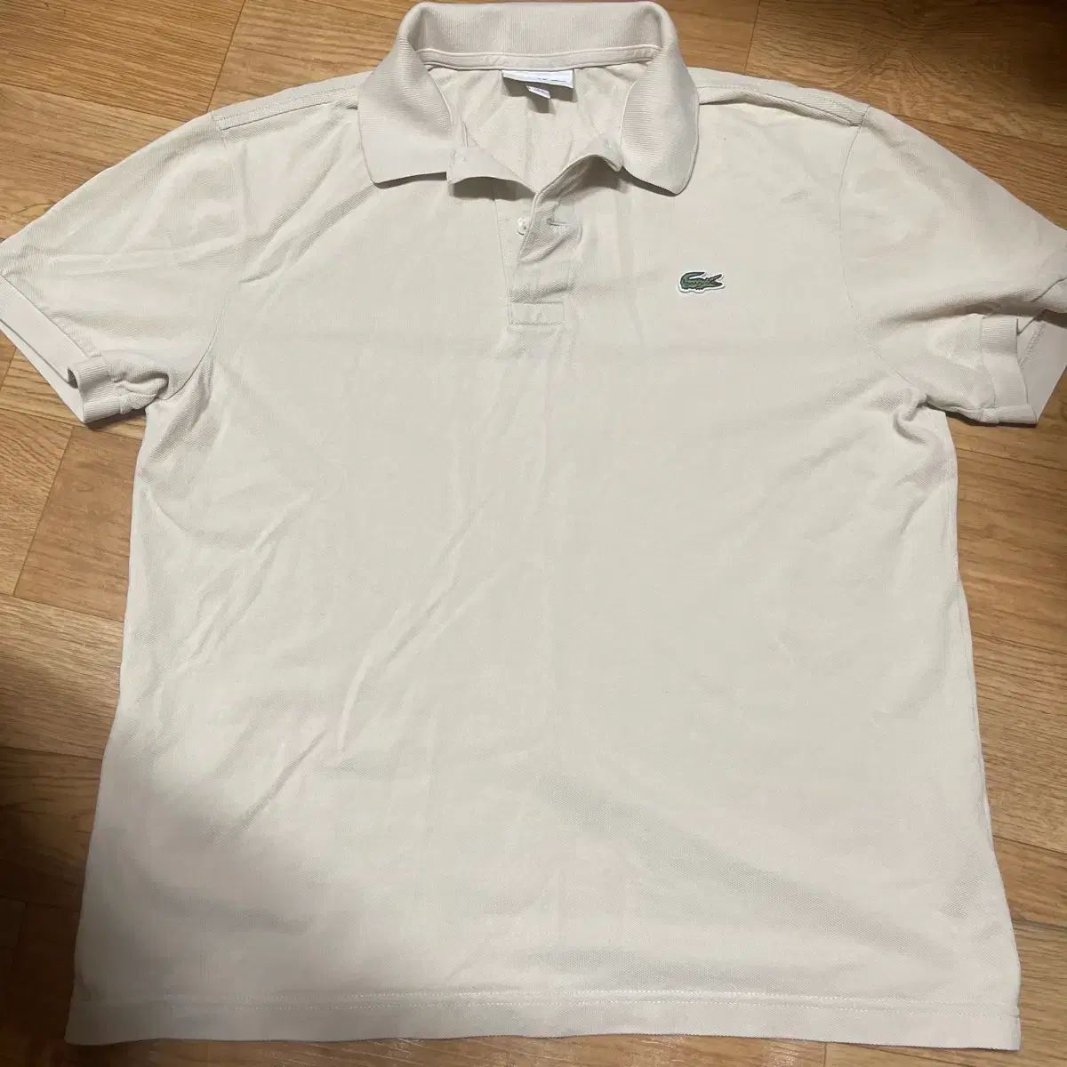 ラコステ カラーTシャツ フレンチ レギュラーフィット ベージュ 100サイズ (4サイズ)