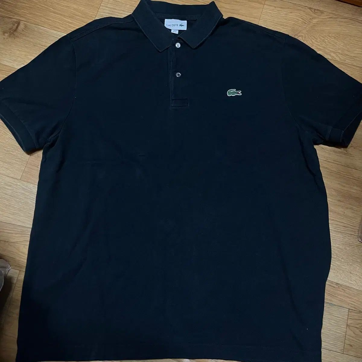 LACOSTE ラコステ カラーTシャツ フレンチレギュラーフィット ブラック 110サイズ (6サイズ)
