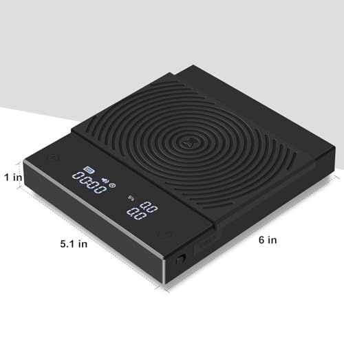 TIMEMORE タイムモア Black Mirror Basic 2.0 コーヒー スケール 高精度 計量器 精度0.1g 測量範囲0.5ｇ-2000g タイマー機能付き はかり オートオフ機能付き ブラック★