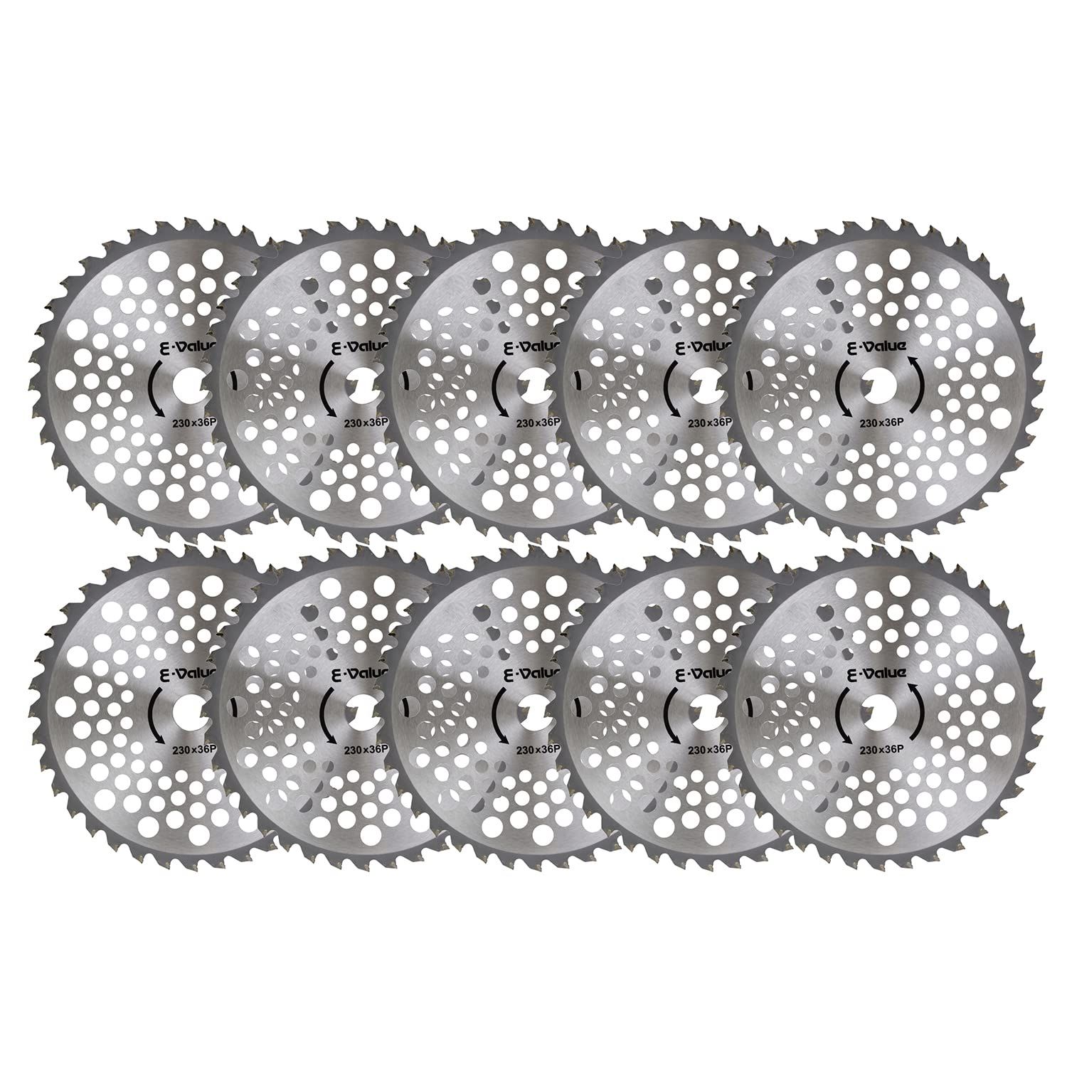 ☆新品☆イーバリュー(E-Value) 刈払作業用 軽量タイプチップソー 草刈り用 10枚組 230mm 25cc未満推奨 ETT-230mm×36P×10P