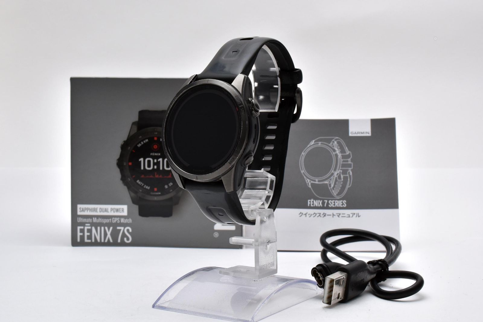 【返品保証】美品｜Garmin ガーミン FENIX 7S SAPPHIRE DUAL POWER スマートウォッチ本体 #C260703-09