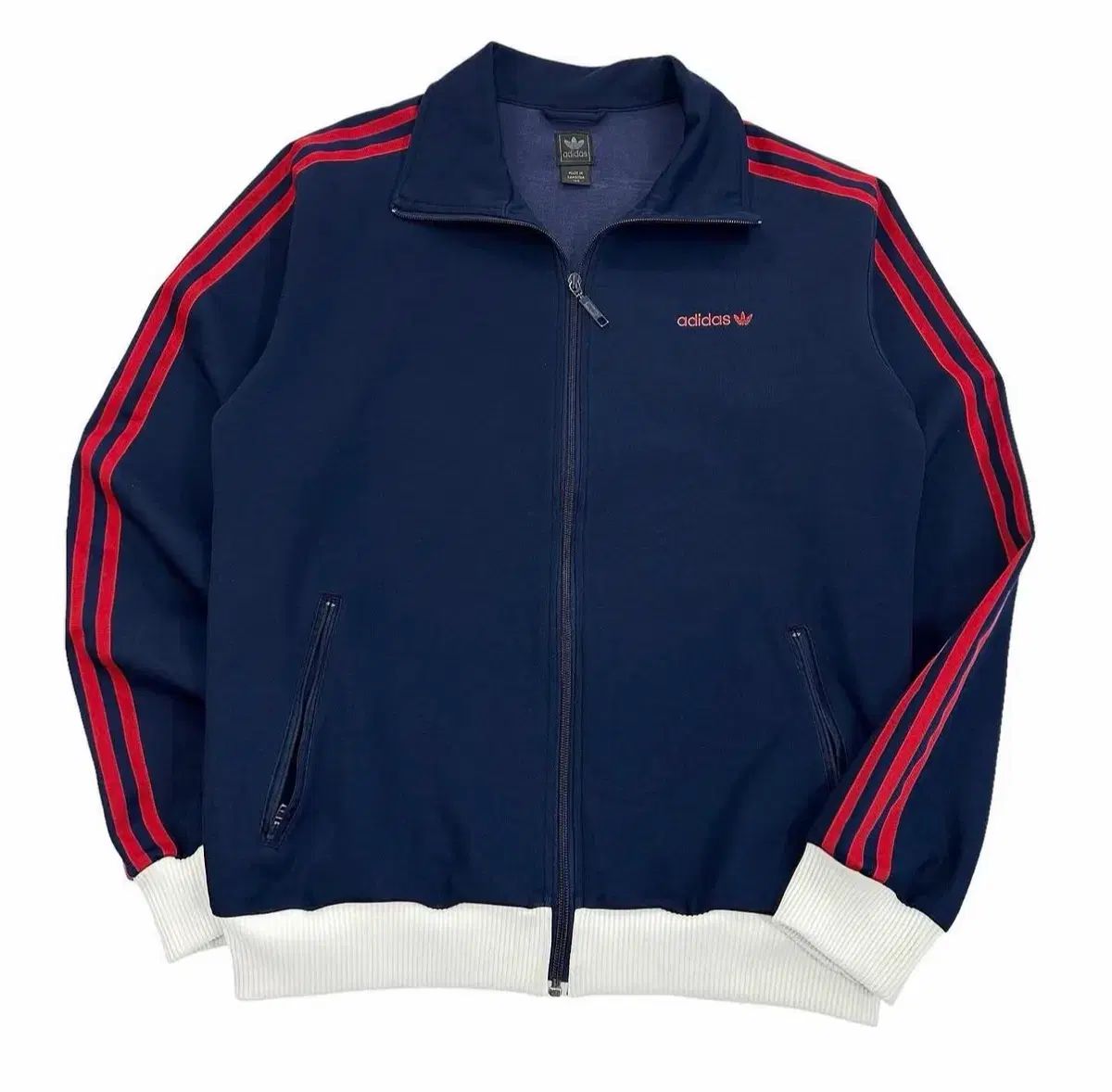 ヴィンテージ adidas 3本線 バーケンバウアー cignature(シグネチャー) ロゴ トラックジャージ ジャージ ネイビー