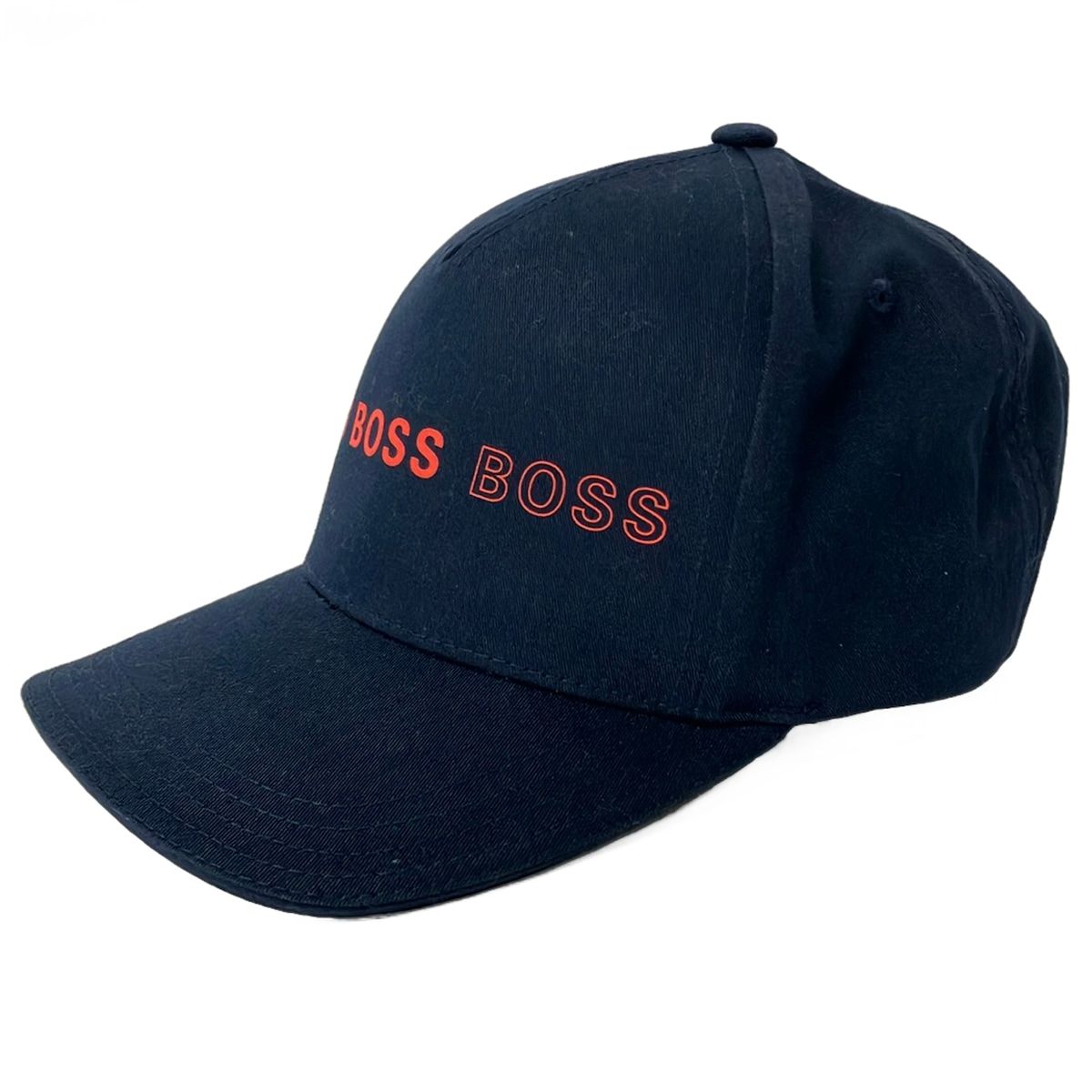 HUGOBOSS(ヒューゴボス) キャップ one size ネイビー×オレンジ コットン