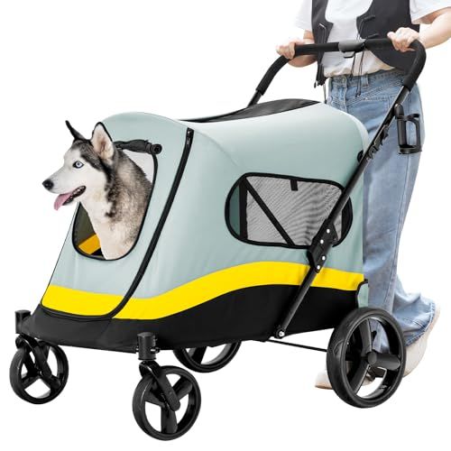 ペットカート 大型犬 中型犬 一秒折りたたみ ペットバギー 猫 犬 カート 多頭 組み立て簡単 多機能 通気性 頑丈性 乗り降りしやすい ４輪 前輪360°回転 軽量 ワンタッチブレーキ 耐荷重50KG 介護用 お出かけ 散歩 キャンプ 日本語取扱説明書付Ju