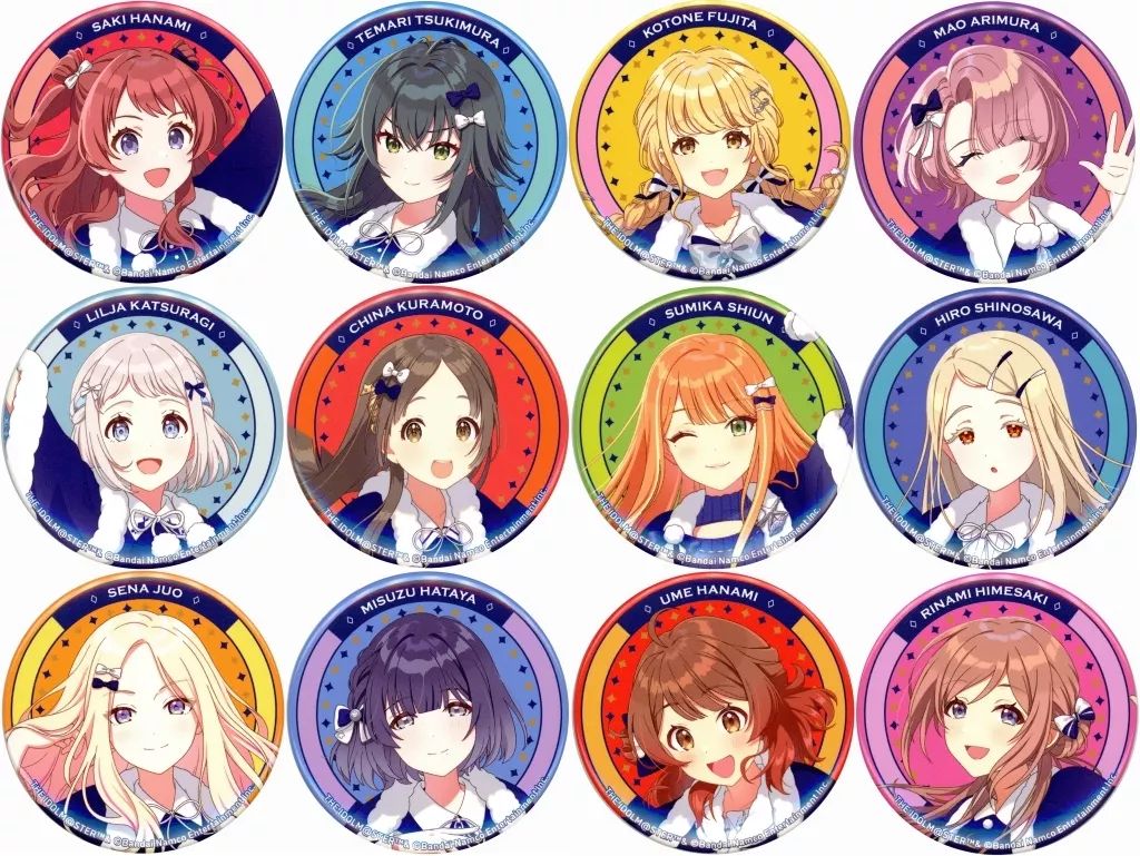 【中古】バッジ・ピンズ 全12種セット 「学園アイドルマスター×横浜・八景島シーパラダイス 初星パラダイス 描き下ろし缶バッジ」
