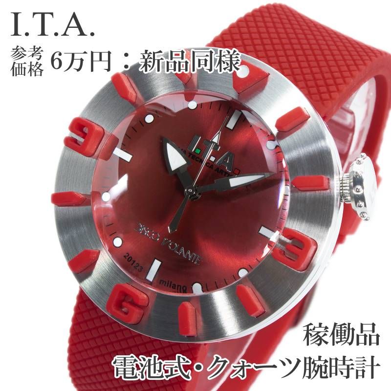 稼働品 新品同様 送料無料 I.T.A. アイティーエー 腕時計 クォーツ 