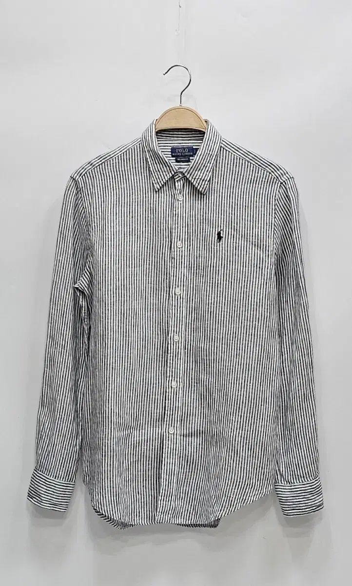 POLO ポロラルフローレン リネン ストライプ シャツ / レディース S (160-84A)