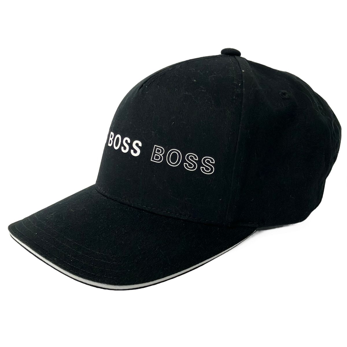 HUGOBOSS(ヒューゴボス) キャップ one size 黒×白 コットン
