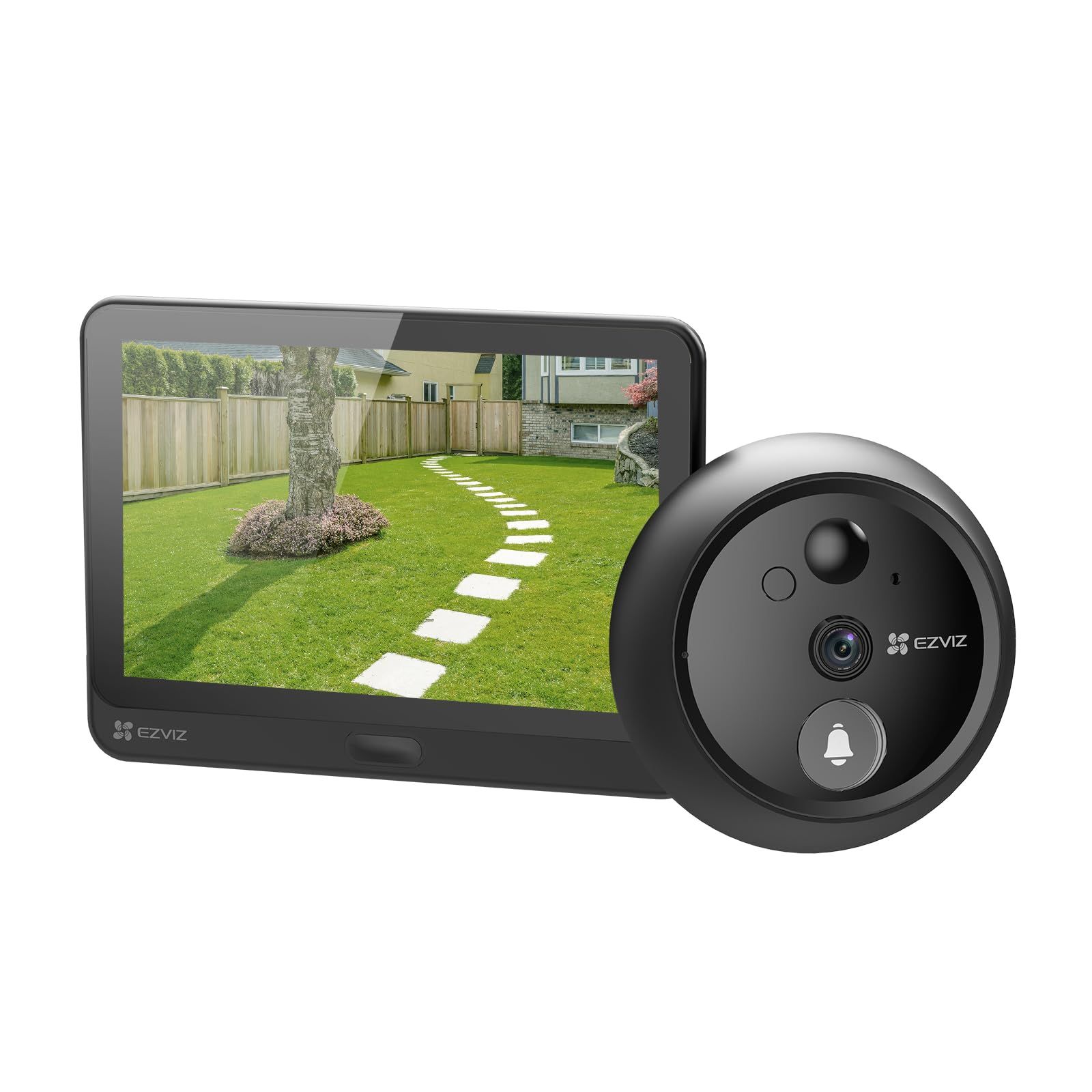 EZVIZ 4.3インチワイヤレスドアホン カメラ付き｜155°広角1080p＋赤外線ナイトビジョン3m｜4600mAh長持ちバッテリー｜MicroSD512GB＆クラウド｜工事不要 DIY設置 HP4pms a9d80f67