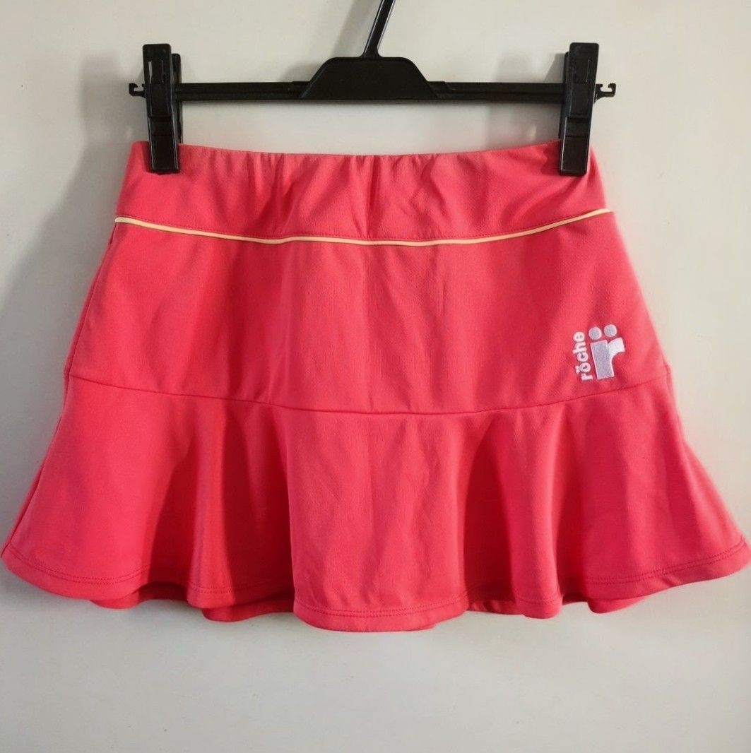 【新品】ローチェ 上下セットアップ Mサイズ ネイビー 花柄 テニスウェア roche ローチェ テニス ウェア シャツ スコート 上下セットアップ LM