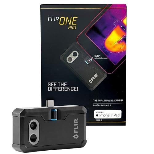FLIR(フリアー)【国内正規品】FLIR ONE Pro - iOSスマートフォン（iPhone 15以降、USB-C搭載）用サーマルイメージングカメラ、 435-0008-03、480x360スーパー解像度（160x120ネイティブIR） 9824b29f