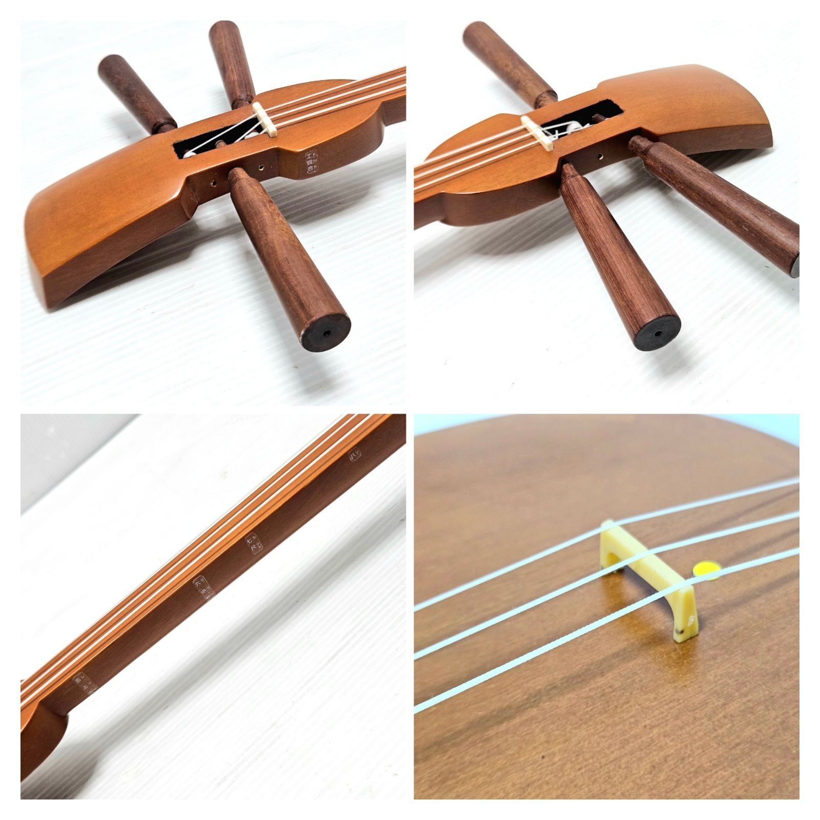 美品】木胴 沖縄三線 ASOVIVAタイプ 工工四シール付 木製三線 初心者