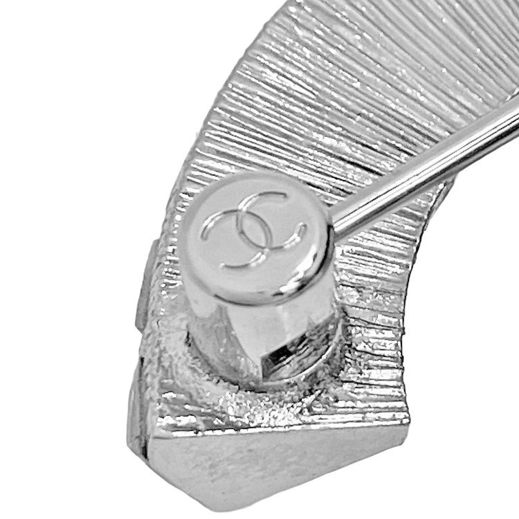 CHANEL シャネル F24V クリスタルビジュー ココマーク ブローチ ライン