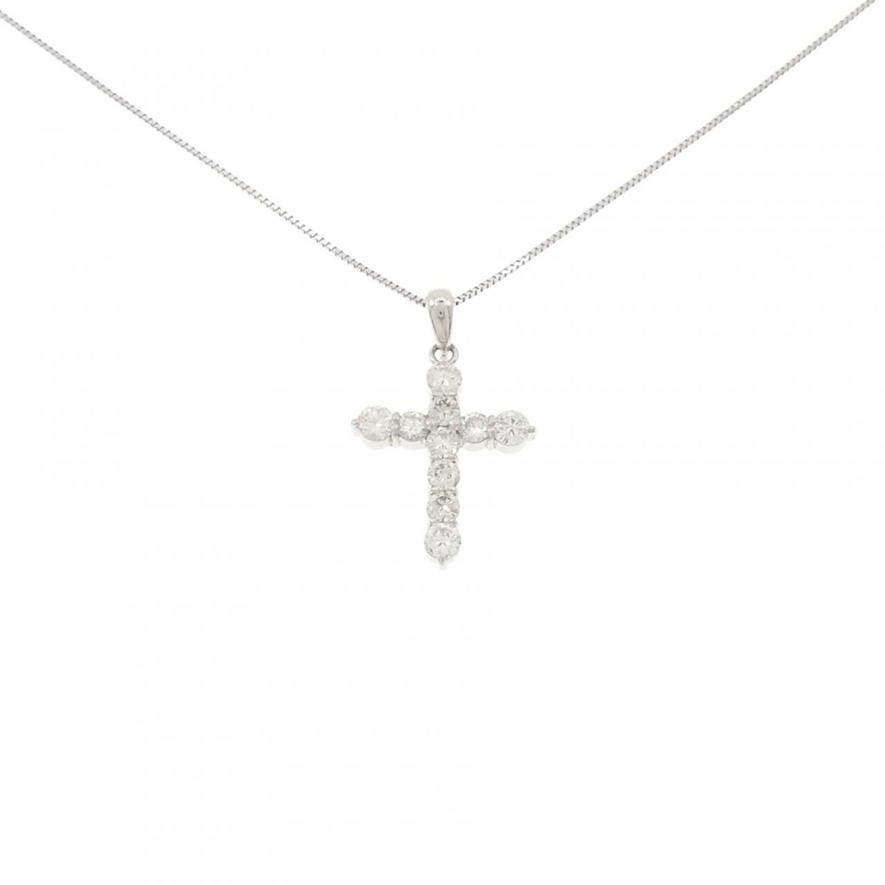 PT900/PT850 クロス ダイヤモンド ネックレス 1.00CT