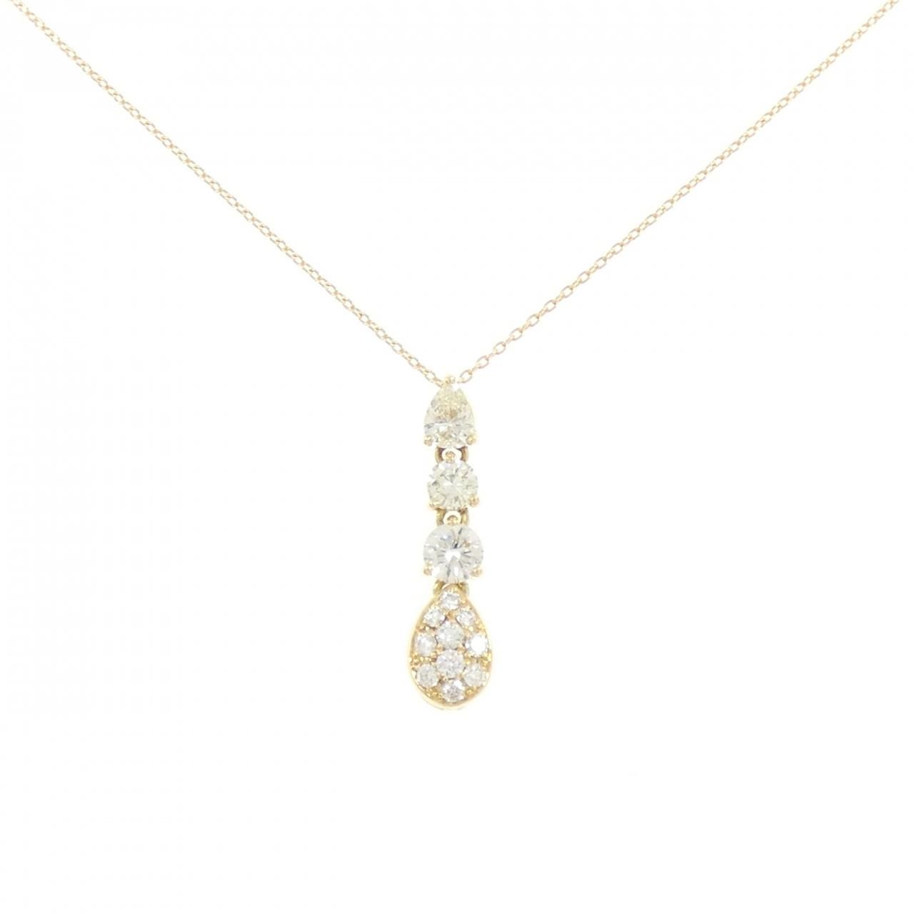 750YG/K18YG ダイヤモンド ネックレス 1.00CT