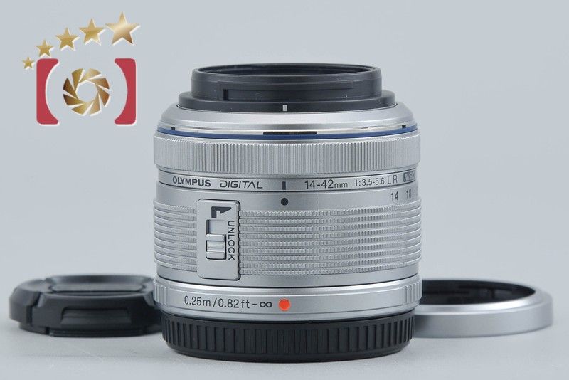 【中古】OLYMPUS オリンパス M.ZUIKO DIGITAL 14-42mm f/3.5-5.6 II R シルバー