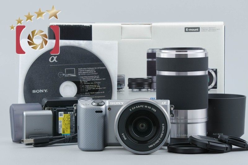 中古】SONY ソニー α NEX-5T シルバー ダブルズームレンズキット
