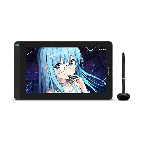 HUION 液タブ Kamvas 13 13.3インチ 1920x1080 FHD Adobe RGB92%色域 スマホ接続可能 8192レベル筆圧 266PPS フルラミネーション 充電不要ペンPW517 傾き検知機能搭載 液晶ペンタブレット （黒）Ju