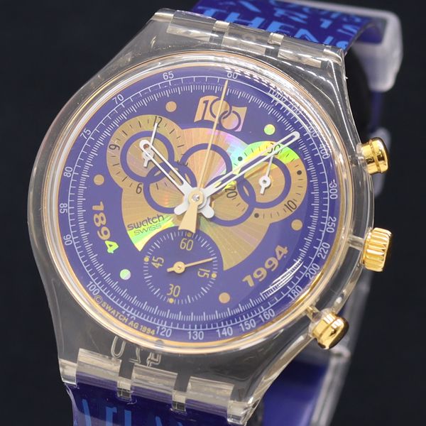 保箱付 スウォッチ オリンピック 100周年記念 155V-426 QZ クロノ