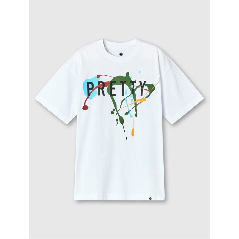 プレティグリーン メンズ トップス Tシャツ Pretty Green ConvergenceGph TS Sn53 White ホワイト