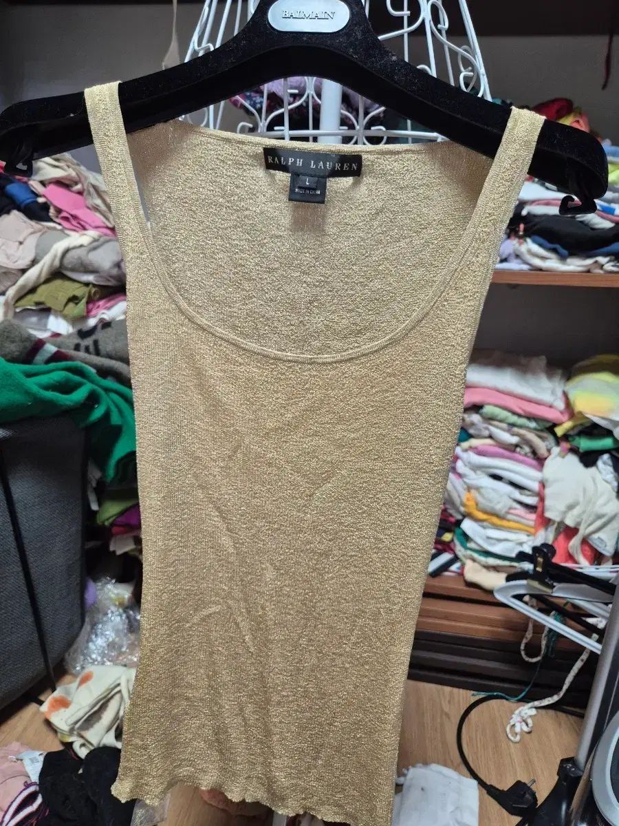 ポロラルフローレン BLACK LABEL GOLD PEARL ノースリーブニット