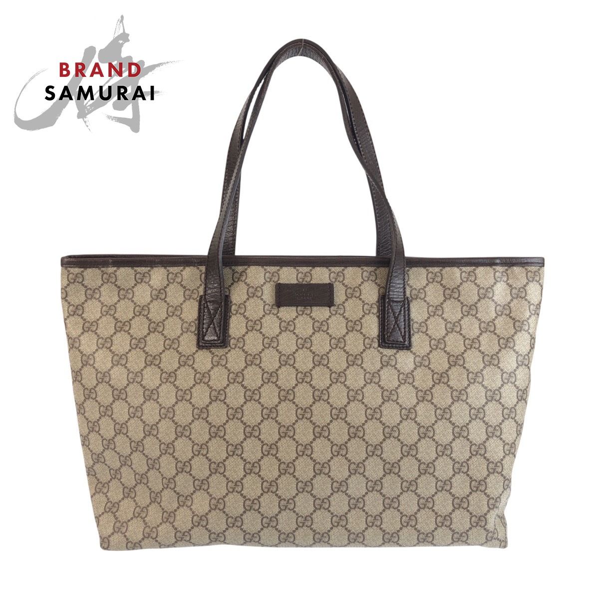 美品 GUCCI グッチ ベージュ ブラウン GGスプリームキャンバス/レザー 181084 トートバッグ ショルダーバッグ レディース 603287【中古】
