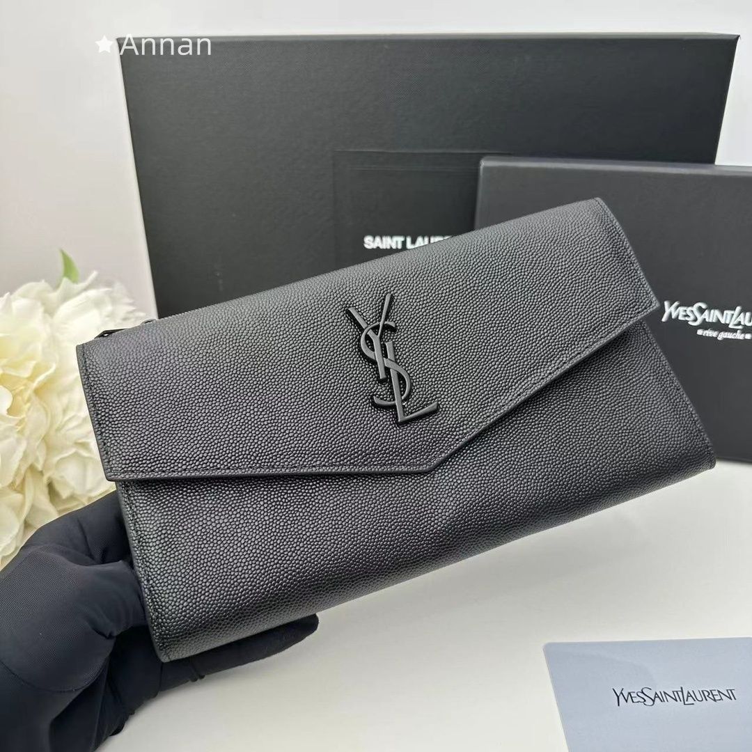 新品同様 人気 YSL Yves saint Laurentイヴ イヴサンローラン 長財布