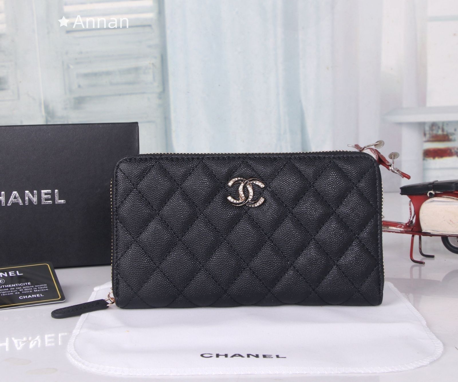 人気 極美品 CHANEL シャネル ウォレット 長財布 小銭入れ