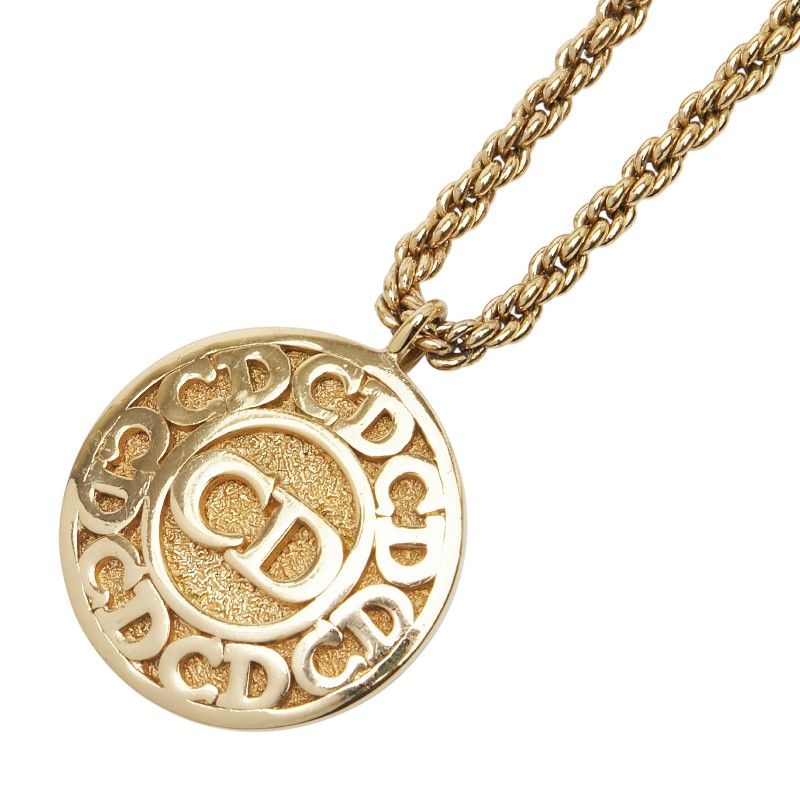 ディオール CDロゴ ネックレス ゴールド メッキ レディース Dior【1