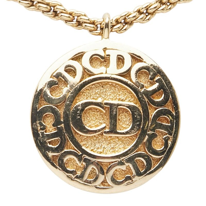 ディオール CDロゴ ネックレス ゴールド メッキ レディース Dior【1