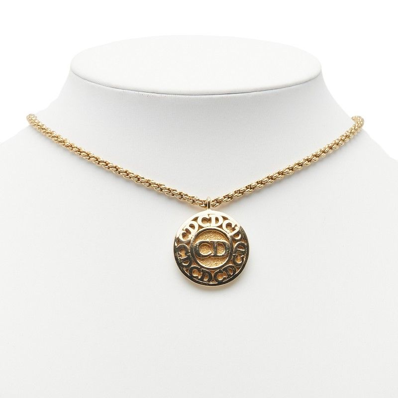 ディオール CDロゴ ネックレス ゴールド メッキ レディース Dior【1