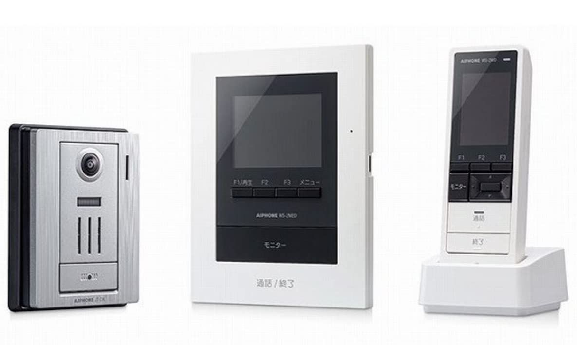 アイホン インターホン ドアホン テレビドアホン ワイヤレス 子機 電源直結式 自動応答 火災警報機と連動可 電気施錠対応 内線通話 135×22×180mm WS-24A★