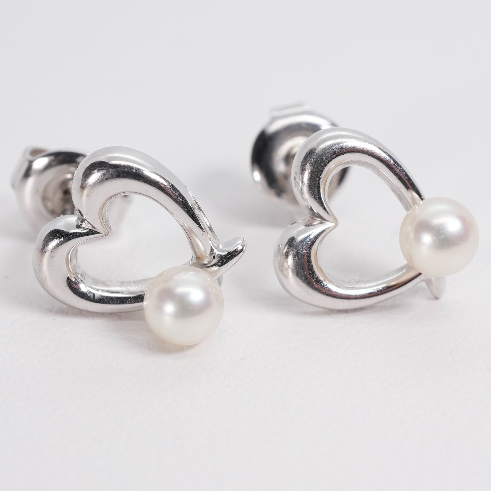 ミキモト ハート K18WG パール ピアス MIKIMOTO◎ /24-4562 - メルカリ