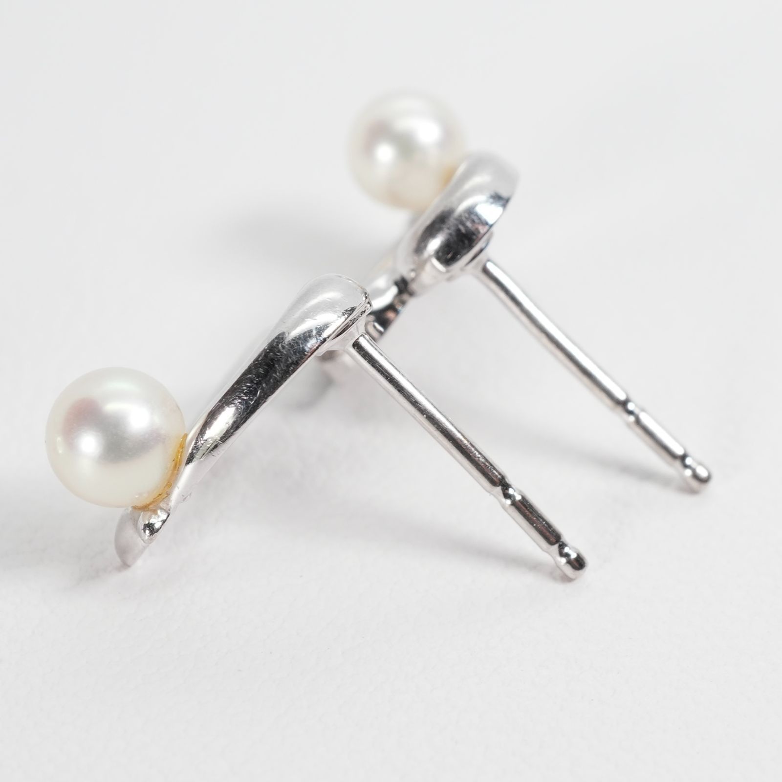 ミキモト ハート K18WG パール ピアス MIKIMOTO◎ /24-4562 - メルカリ