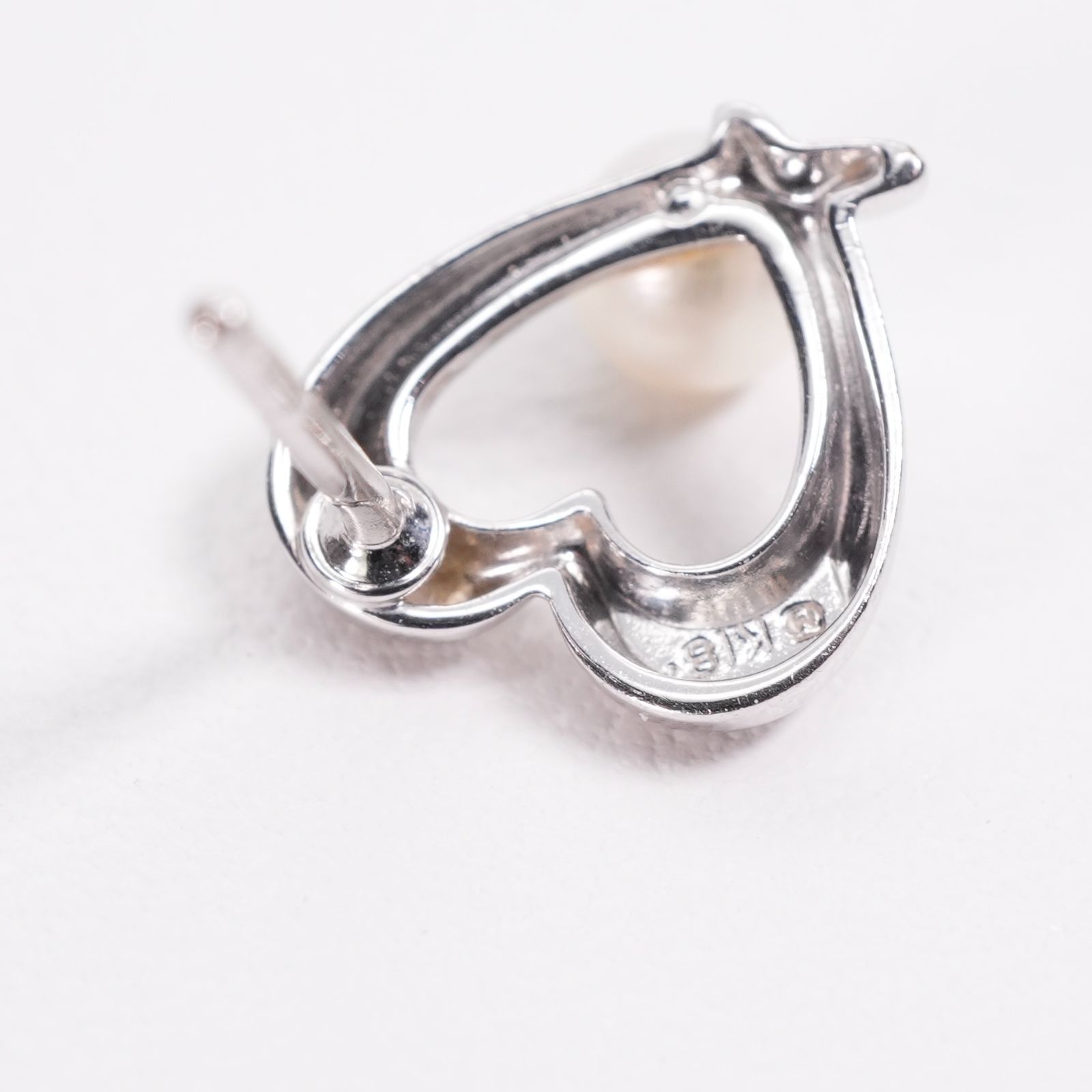 ミキモト ハート K18WG パール ピアス MIKIMOTO◎ /24-4562 - メルカリ