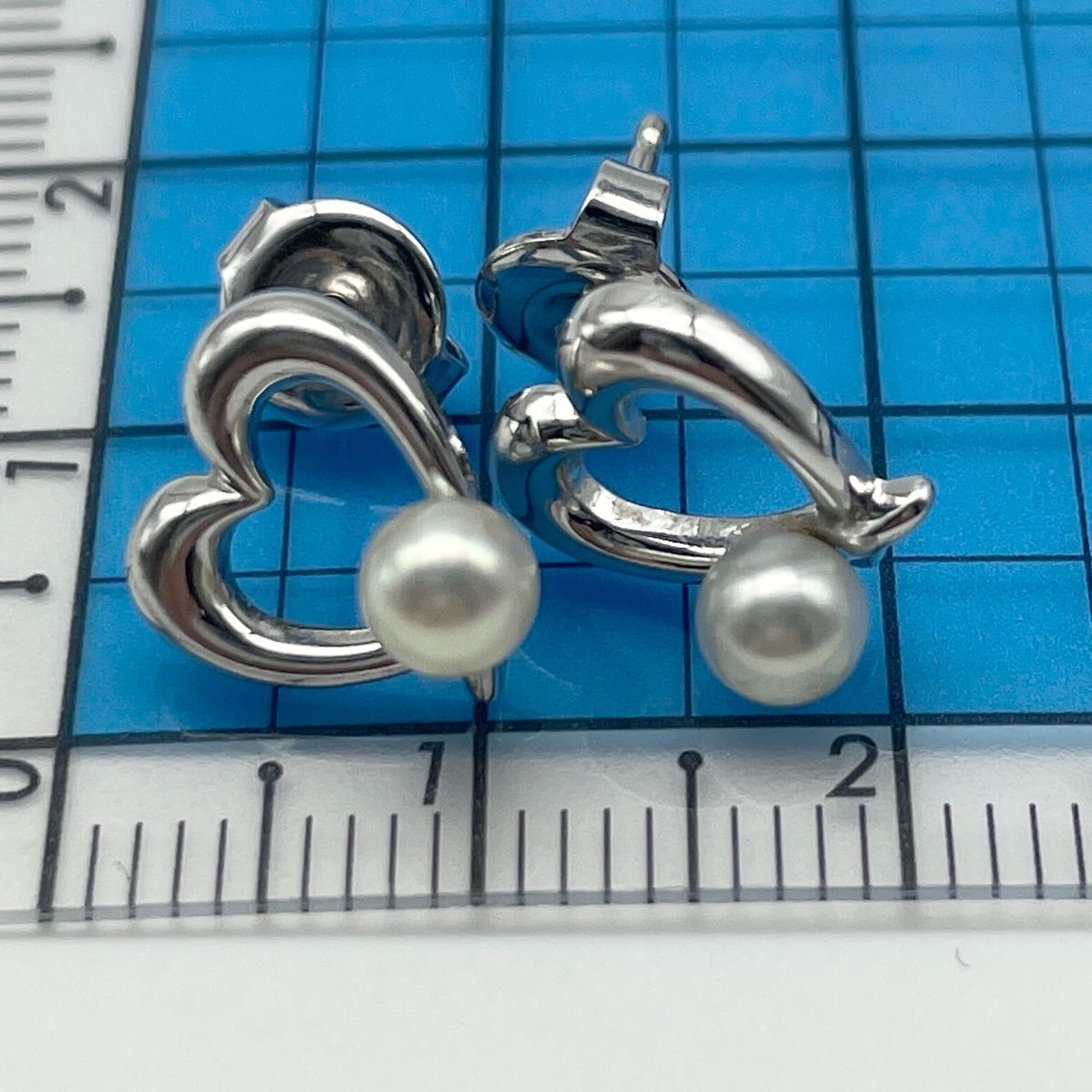 ミキモト ハート K18WG パール ピアス MIKIMOTO◎ /24-4562 - メルカリ