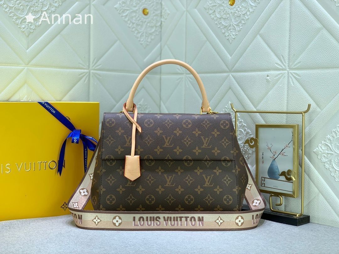 美品 LOUIS VUITTON ルイヴィトン モノグラム ショルダーバッグ ハンドバッグ クリュニー BB ブラウン 茶 ゴールド金具 M46055 2WAY レディース