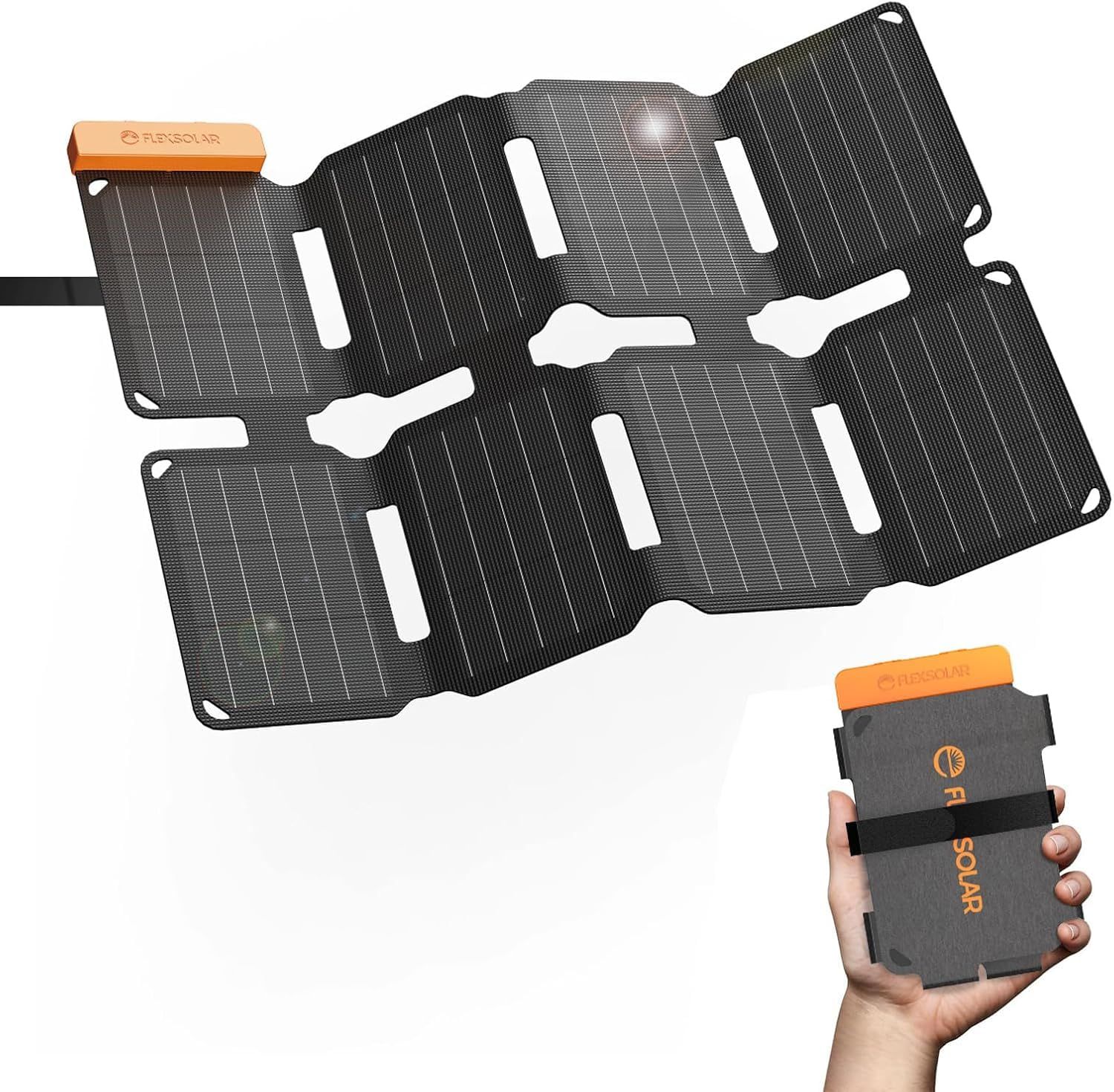 FlexSolar 25w ソーラーチャージャー5V USB-A USB-C充電器 小型mini ソーラーパネル 折り畳み式 IP67防水携帯充電器地震 災害時 アウトドア停電対策 アウトドア Phone/Pad/Laptop/Android対応Ju 9,380円