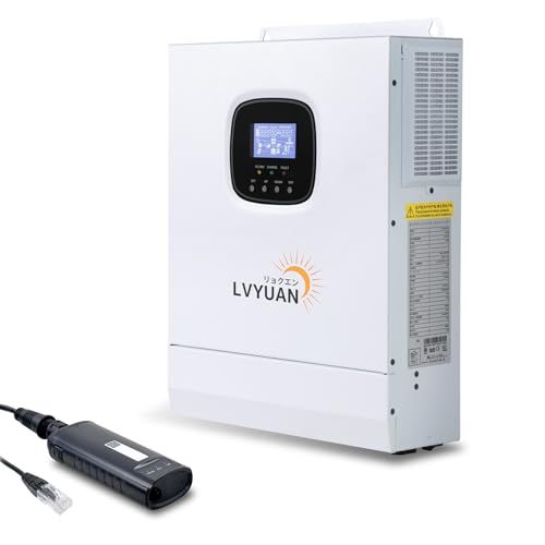 LVYUAN（リョクエン）5kW 5000W 正弦波 オフグリッド ハイブリッドインバーター 正弦波 48Vバッテリーに対応 太陽光発電システム ソーラーチャージ UPS機能搭載 パワーコンディショナー「夜間充電で電気料金を節約！」 PV開放電圧 500VJu