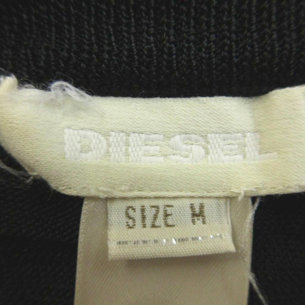 ひゅうご　 DIESEL Vネックカーディガン ブラック　M ディーゼル DIESEL カーディガン M 黒 ブラック Vネック 七分袖