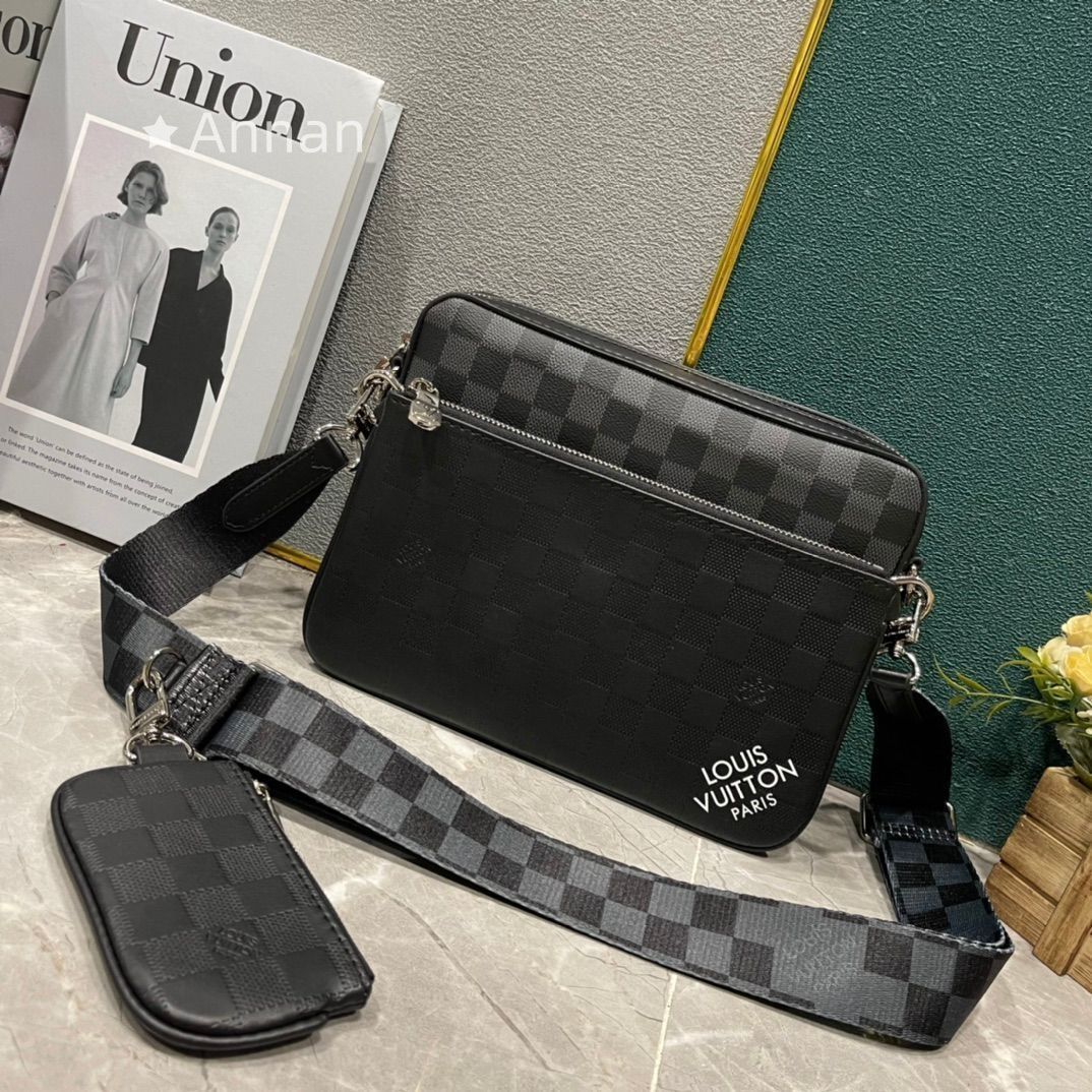 【超美品】 LOUIS VUITTON ルイヴィトン メンズ ショルダーバッグ 人気モデル 送料無料 トリオメッセンジャー