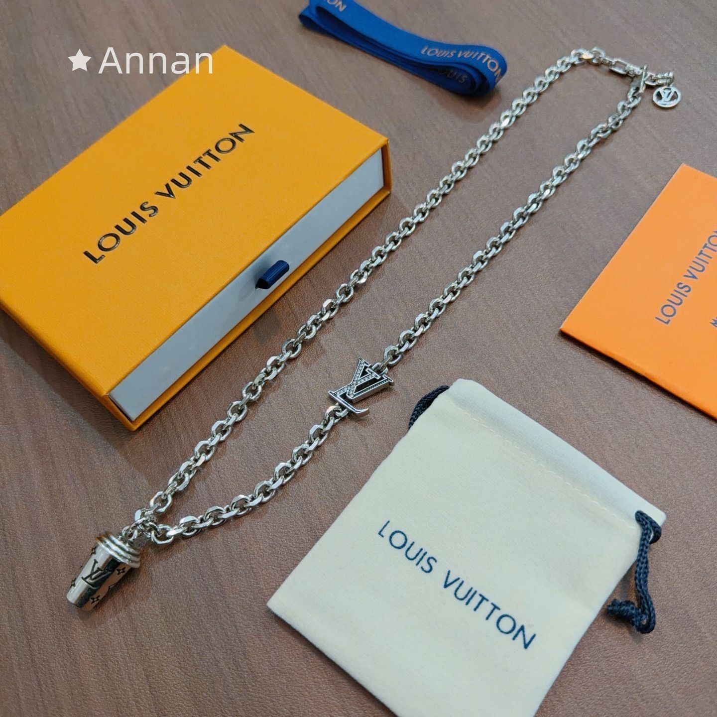 美品 LOUIS VUITTON ルイヴィトン メンズ ネックレス