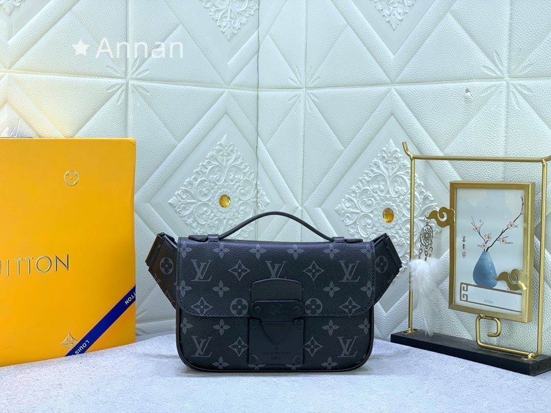 大人気中 LOUIS VUITTON ウエストバッグ トリヨンレザー ノワール ブラック モノグラム ウエストポーチ ビトン
