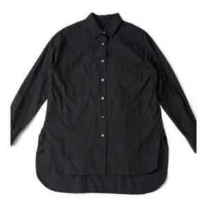 【新品・4営業日で発送】角野晒染 KADONO SARASHI SOME 和晒 長袖 両脇ディープスリットシャツ Lサイズ ブラック (2320280)