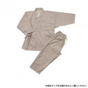 【新品・4営業日で発送】角野晒染 KADONO SARASHI SOME 和晒 ガーゼパジャマ 纏 Matoi いろは織 レディース 白茶ストライプ S (2320137)